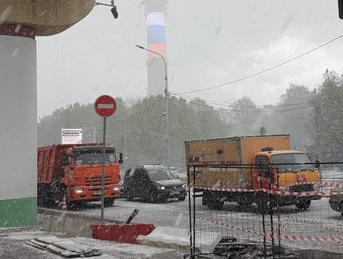 В Москве случился майский снегопад