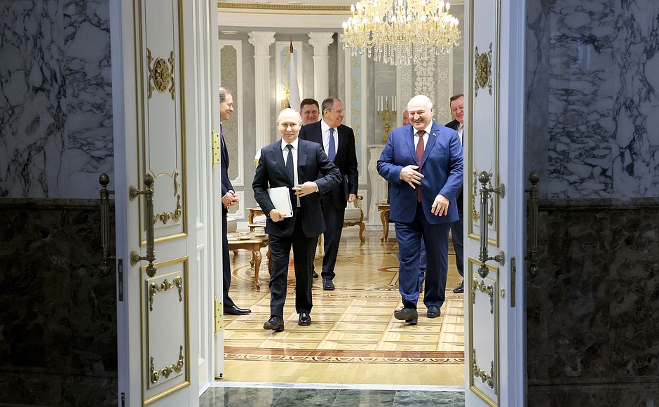 В Минске завершились переговоры Владимира Путина и Александра Лукашенко