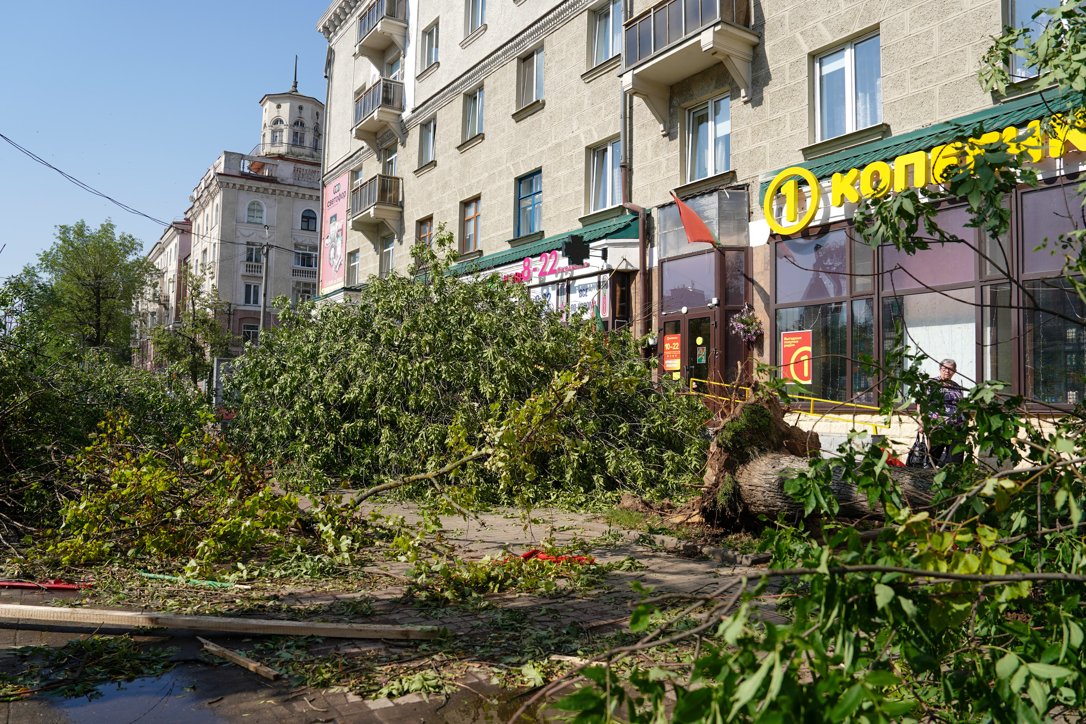В Могилеве ликвидируют последствия грозового фронта