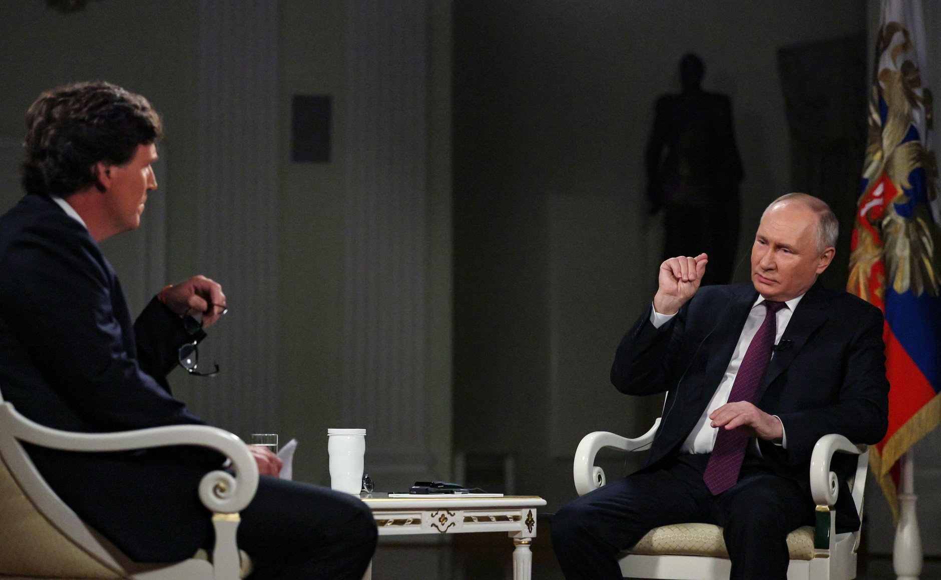 Смотрите на "БелРос" интервью Владимира Путина Такеру Карлсону